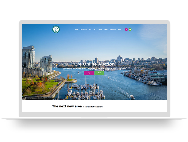 加拿大房地產(chǎn)拍賣平臺定制 中英雙語房地產(chǎn)企業(yè)官網(wǎng)設(shè)計(jì)